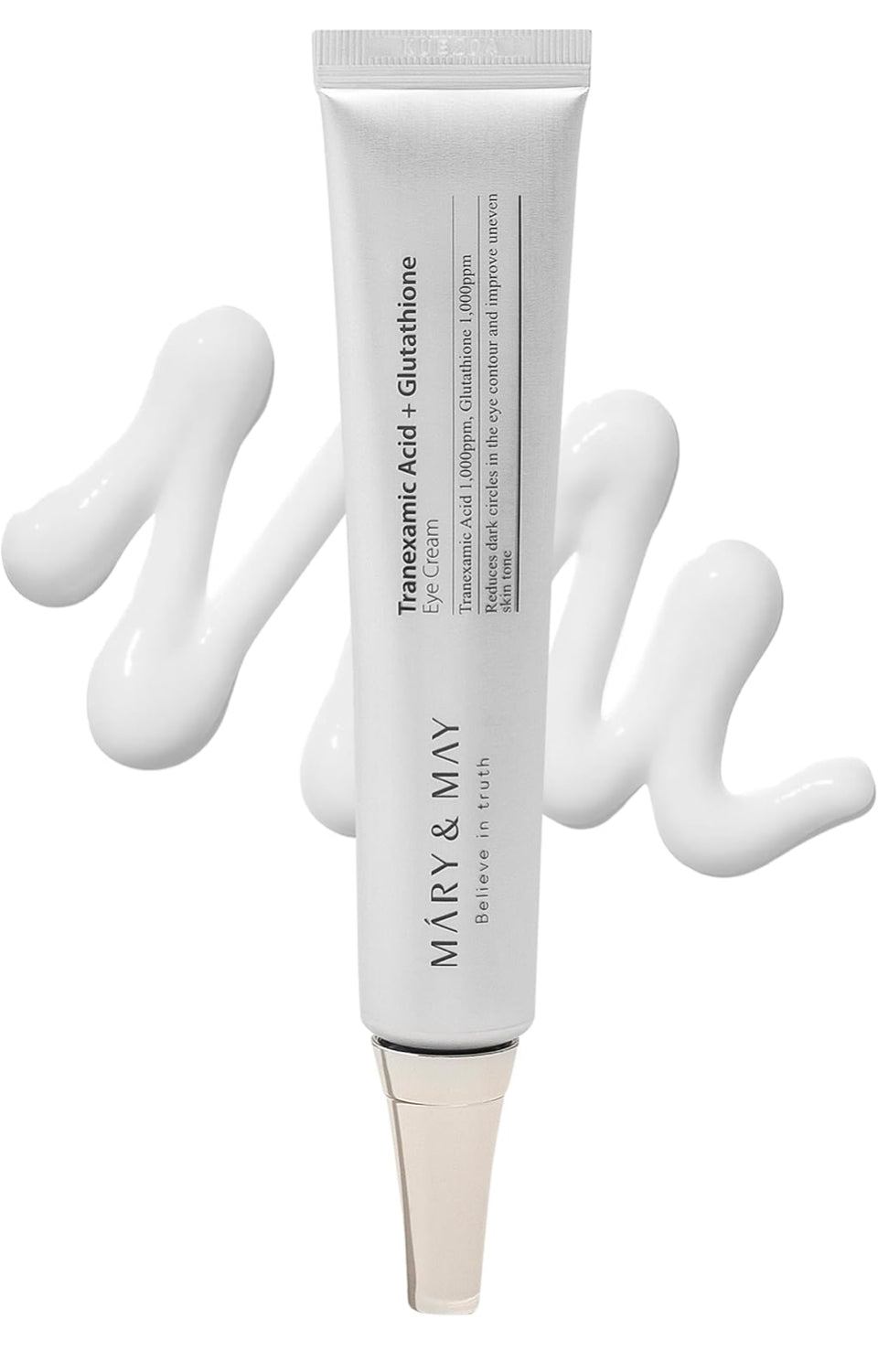 Mary&May Tranexamic Acid + Glutathione Eye Cream - Powerful Antioxidant, Reduces Dark Circles in the Eye, Improve Uneven Skin Tone with Vitamin C