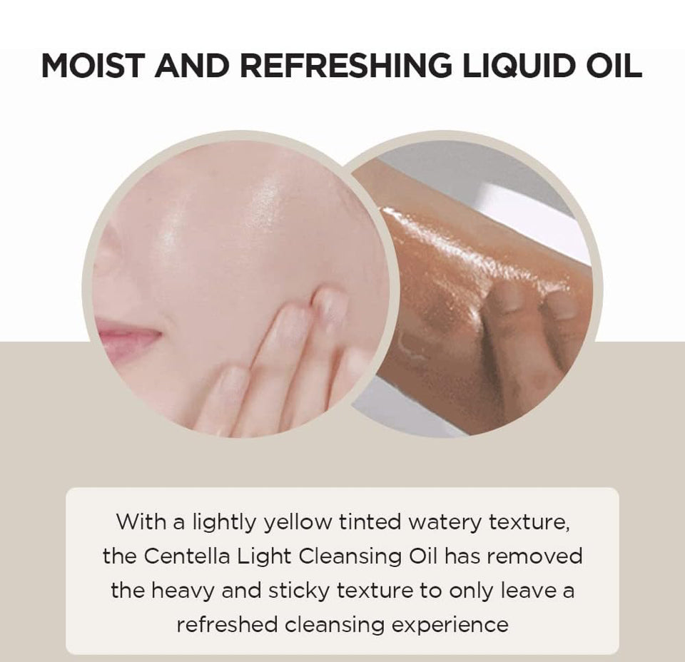 SKIN1004 Madagascar Centella Light Cleansing Oil 6.76 fl.oz, 200ml | Gentle Oil Cleanser for Face