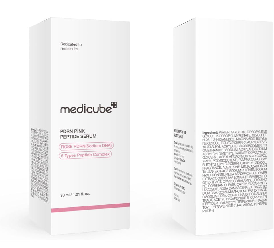 Medicube PDRN Pink Peptide Serum, Pink glow serum, Peptide, Niacinamide, Hydrating & Moisturizing & Firming, Uneven Skin Tone