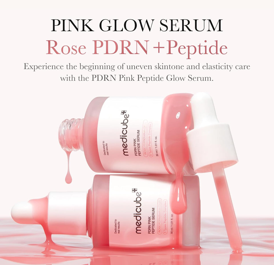 Medicube PDRN Pink Peptide Serum, Pink glow serum, Peptide, Niacinamide, Hydrating & Moisturizing & Firming, Uneven Skin Tone