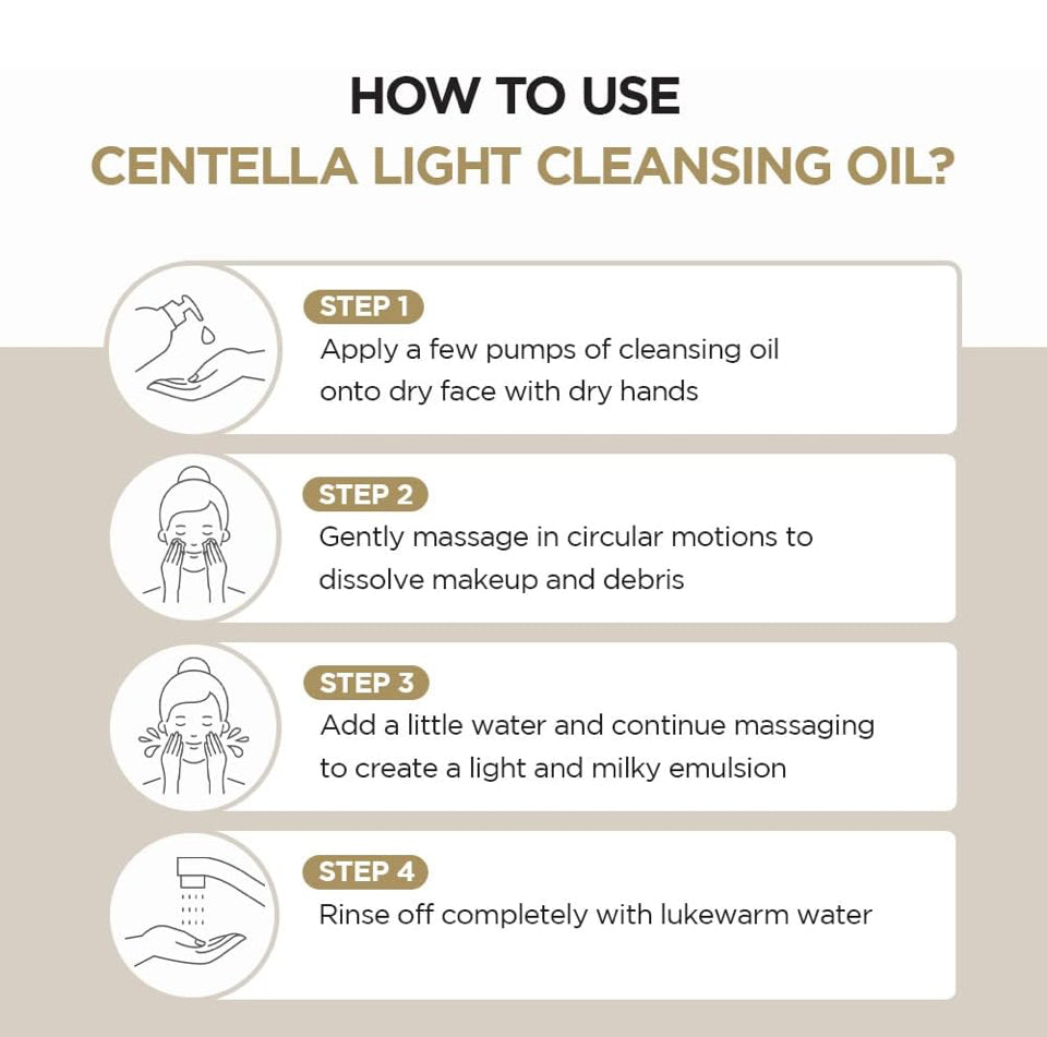SKIN1004 Madagascar Centella Light Cleansing Oil 6.76 fl.oz, 200ml | Gentle Oil Cleanser for Face
