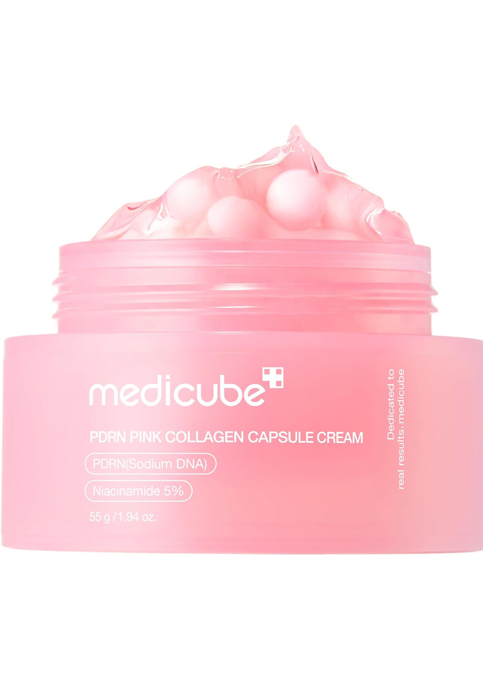 MEDICUBE Salmon DNA PDRN Pink Collagen Capsule Cream, Face Moisturizer | Lightweight Moisturizing Cream