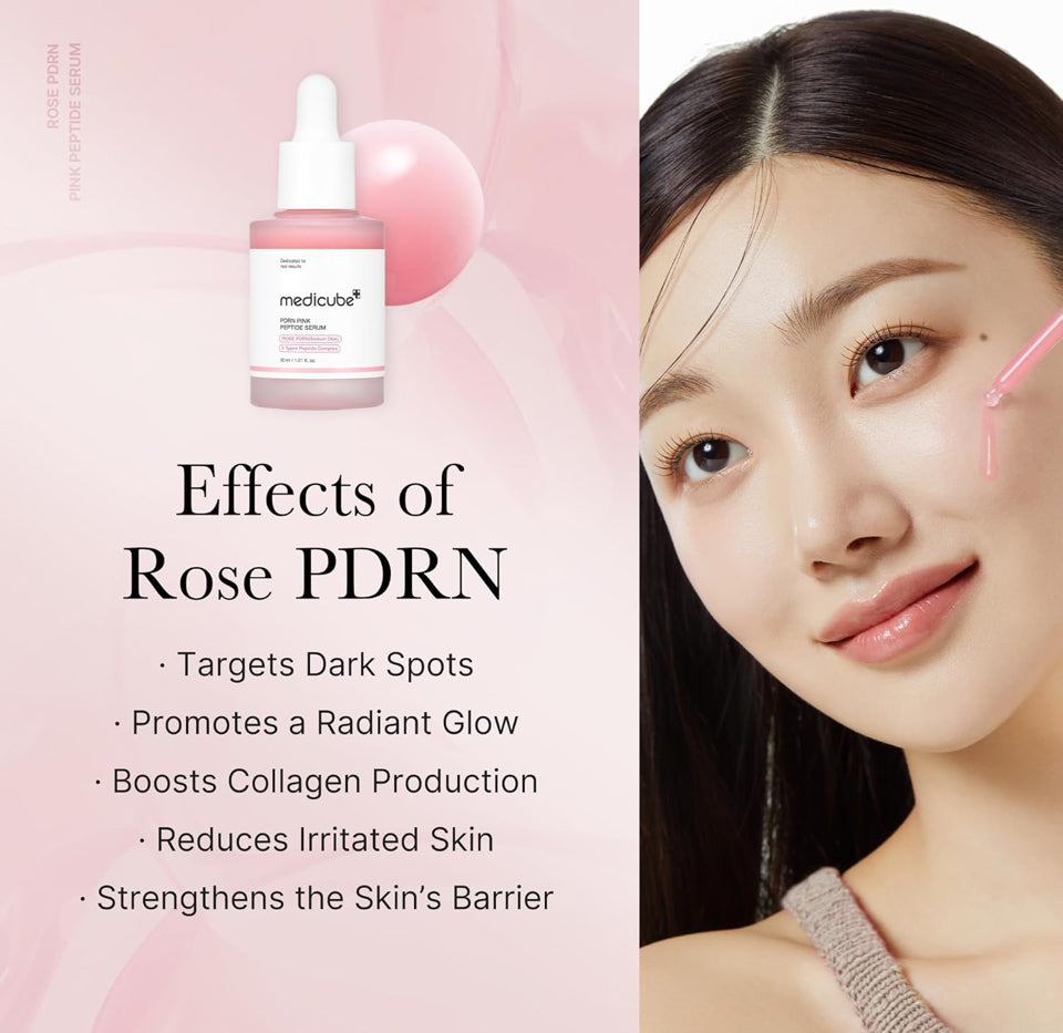 Medicube PDRN Pink Peptide Serum, Pink glow serum, Peptide, Niacinamide, Hydrating & Moisturizing & Firming, Uneven Skin Tone