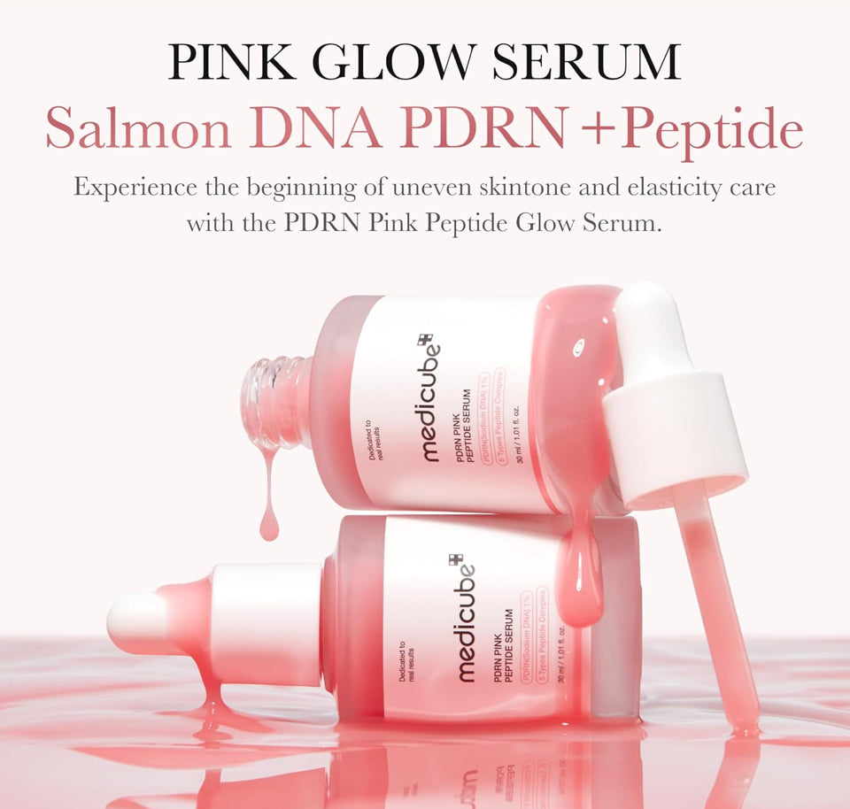 Medicube Overnight Renewal Salmon PDRN Duo: Salmon DNA PDRN Pink Peptide Serum and Salmon DNA PDRN Pink Collagen Capsule Cream